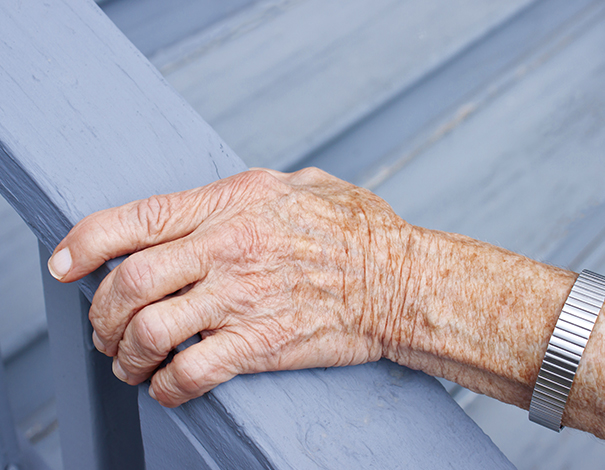 an old woman's hand